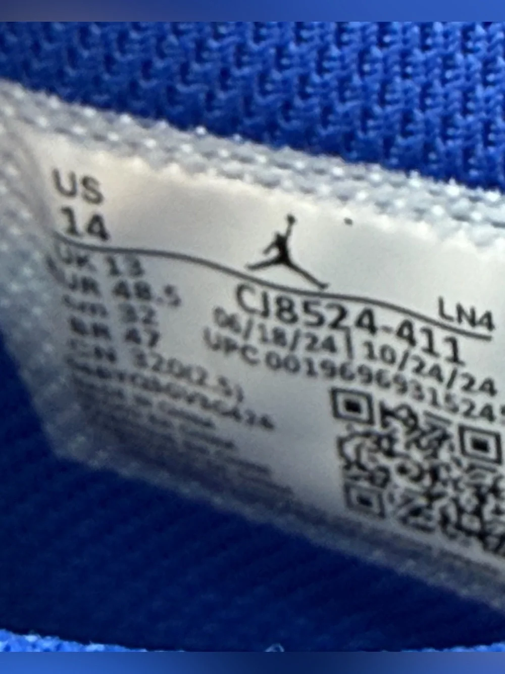 NEW Nike Air Jordan 1 Low MCS Game Royal Blue Baseball Cleats CJ8524-411 Mens 14